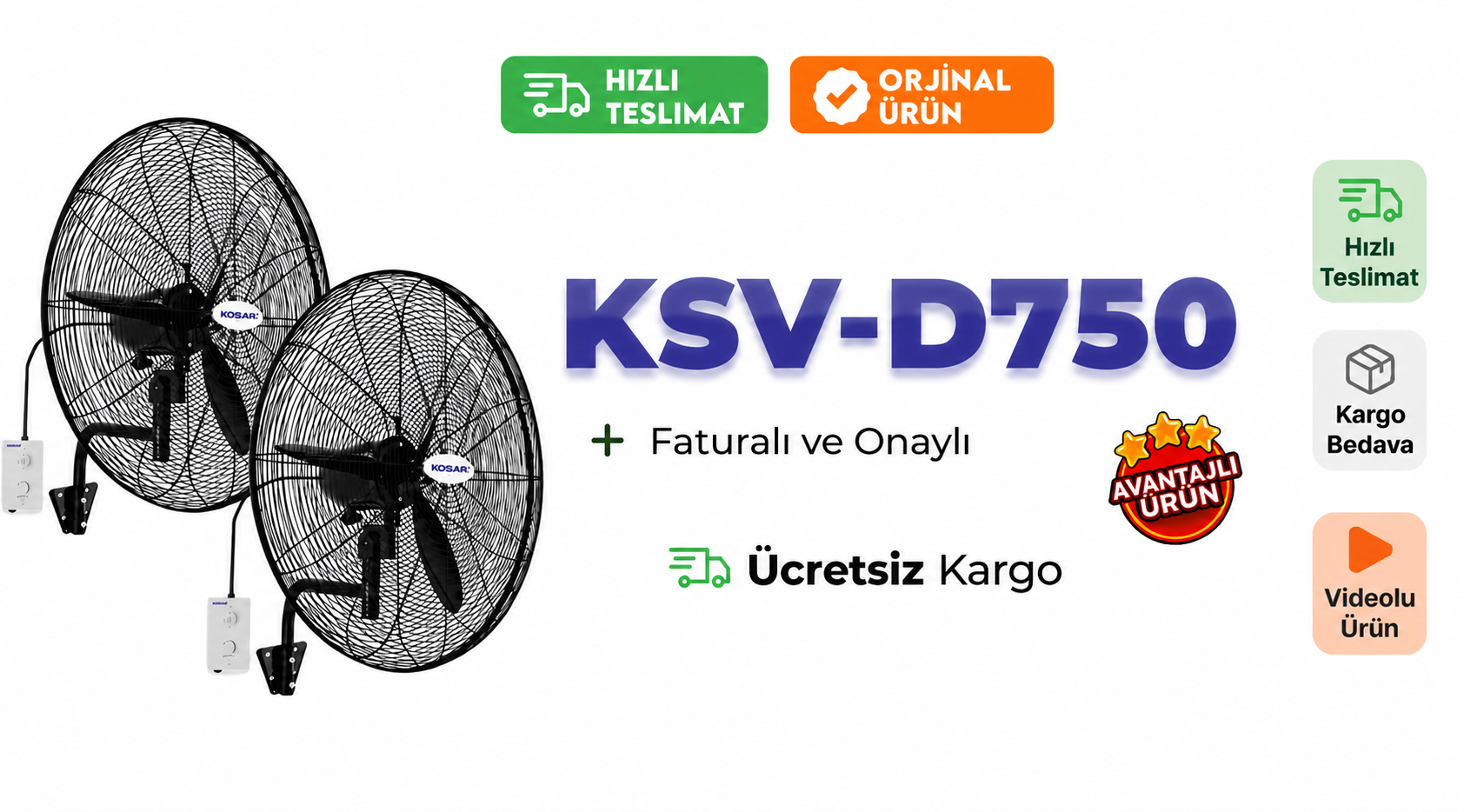 2 Adet Elektrikli Isıtıcı EI-D750 Elektrikli Isıtıcı (Duvar Tipi)